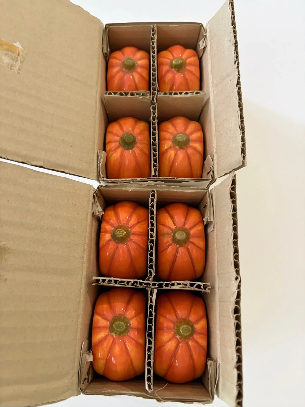 Vintage Otagiri Pumpkin Napkin Rings with matching Pumpkin Salt & Pepper set.